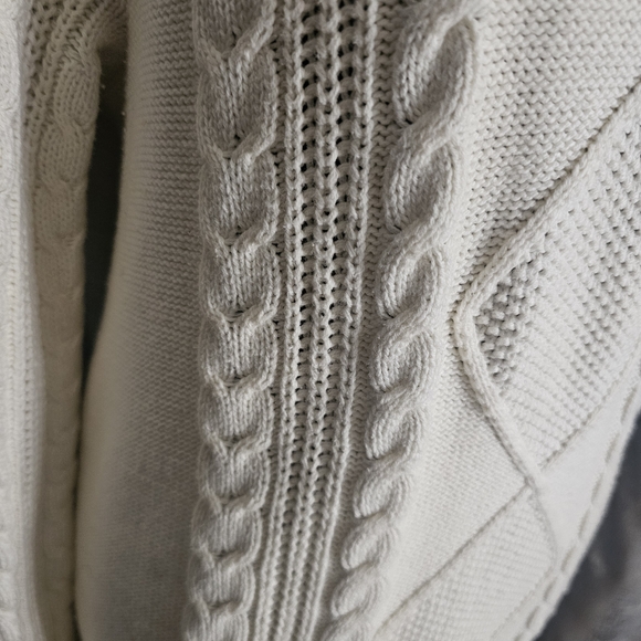 Torrid Cream Cable Knit Long Sleeve Dress - Picture 6 of 6